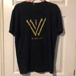 Next Level Apparel Black and Gold Short Sleeve Tee